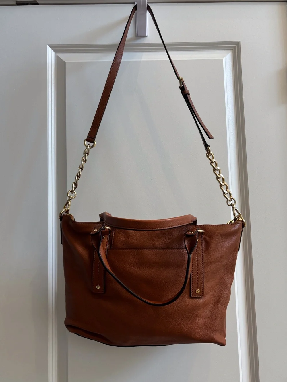 Michael Kors Cognac Leather Hamilton Satchel